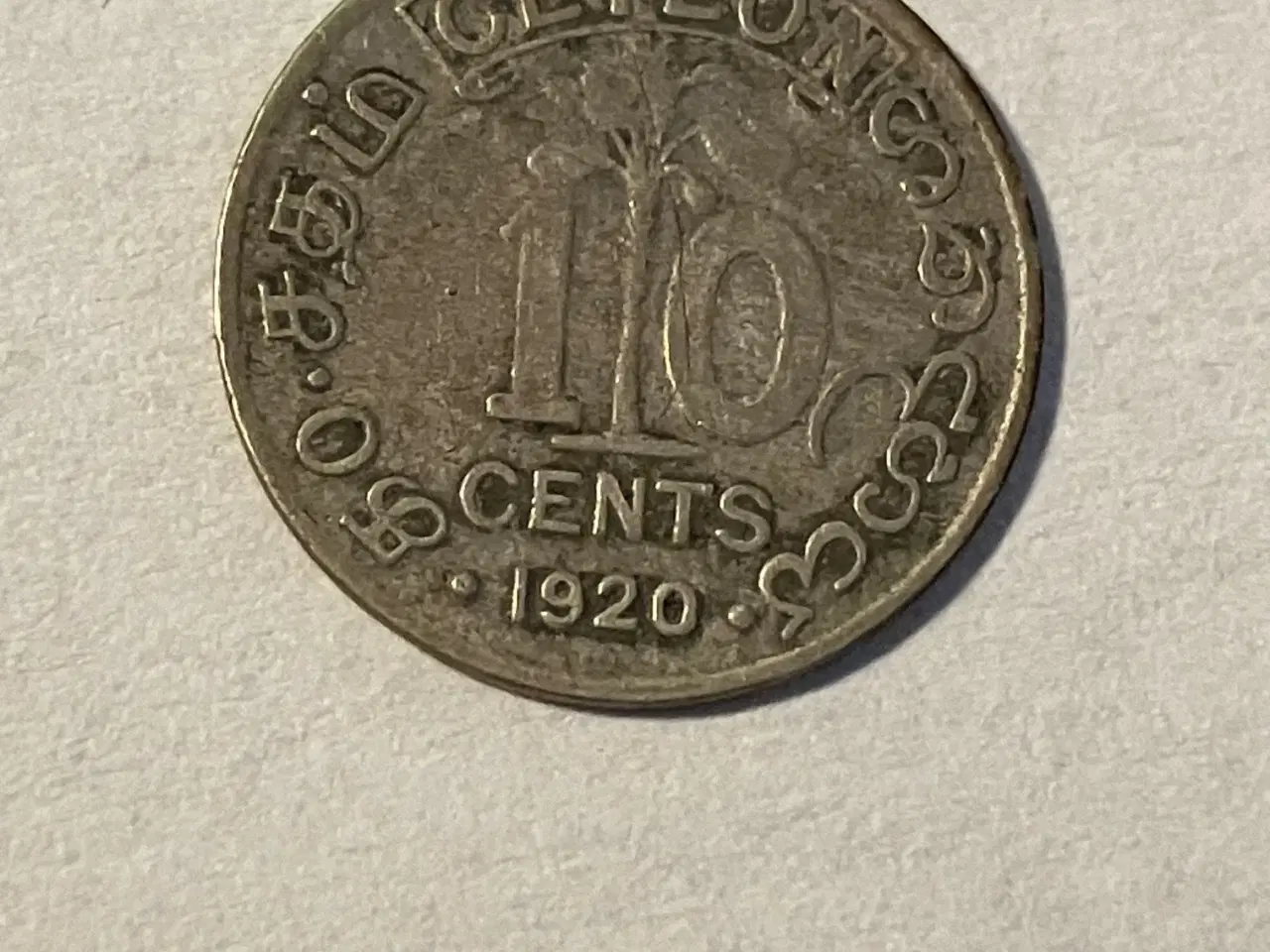 Billede 1 - 10 Cents Ceylon 1920