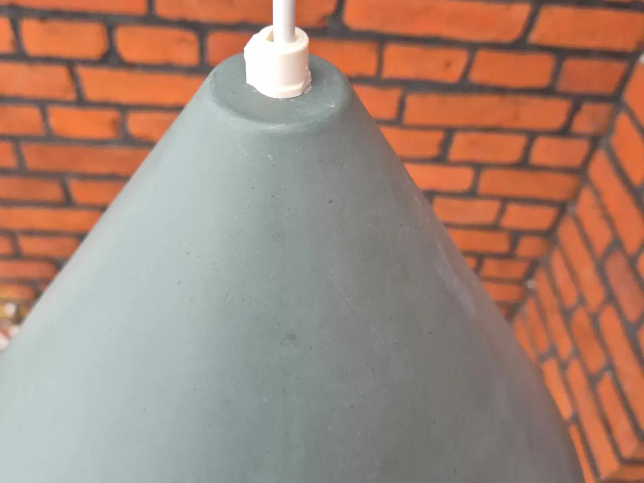 Billede 7 - Gråblå kegleformet retrolampe