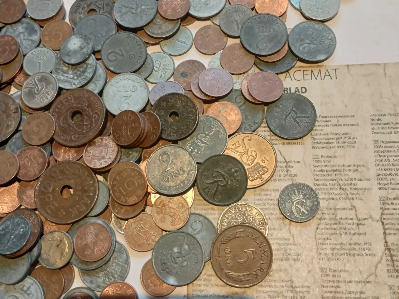 Billede 2 - Danske små mønter 2,5 kg, 1928-1986