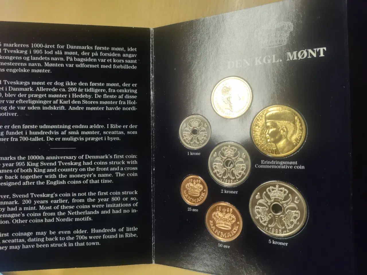 Billede 4 - Dansk møntsæt fra Den kgl. Mønt.- årgang 1995