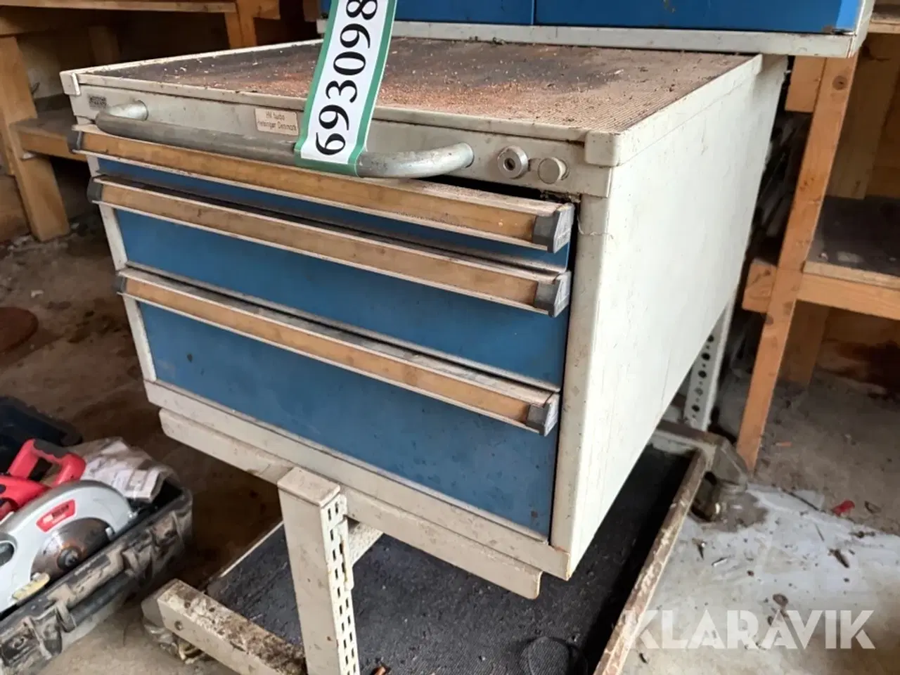 Billede 3 - Værkstedsvogn - med skuffer og overskab
