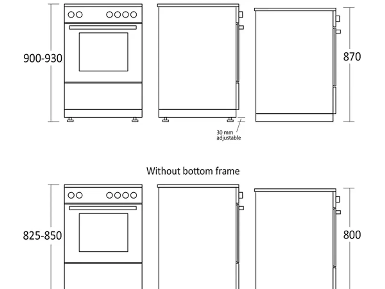 Billede 5 - Scandomestic Keramiske Komfur 900 x 600 x 585 mm