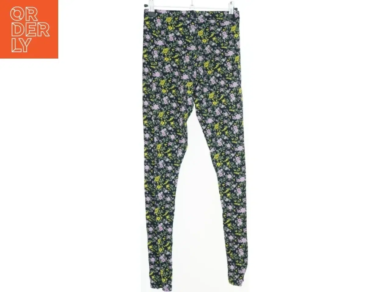 Billede 2 - Blomstrede leggings fra Basic needs (str. 152)
