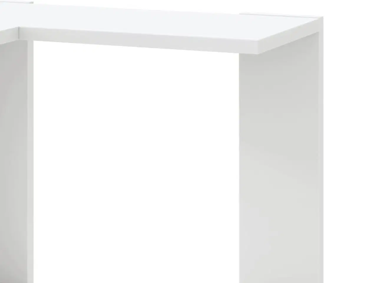 Billede 7 - Bogreol til hjørne 50x50x179 cm 5 hylder konstrueret træ hvid