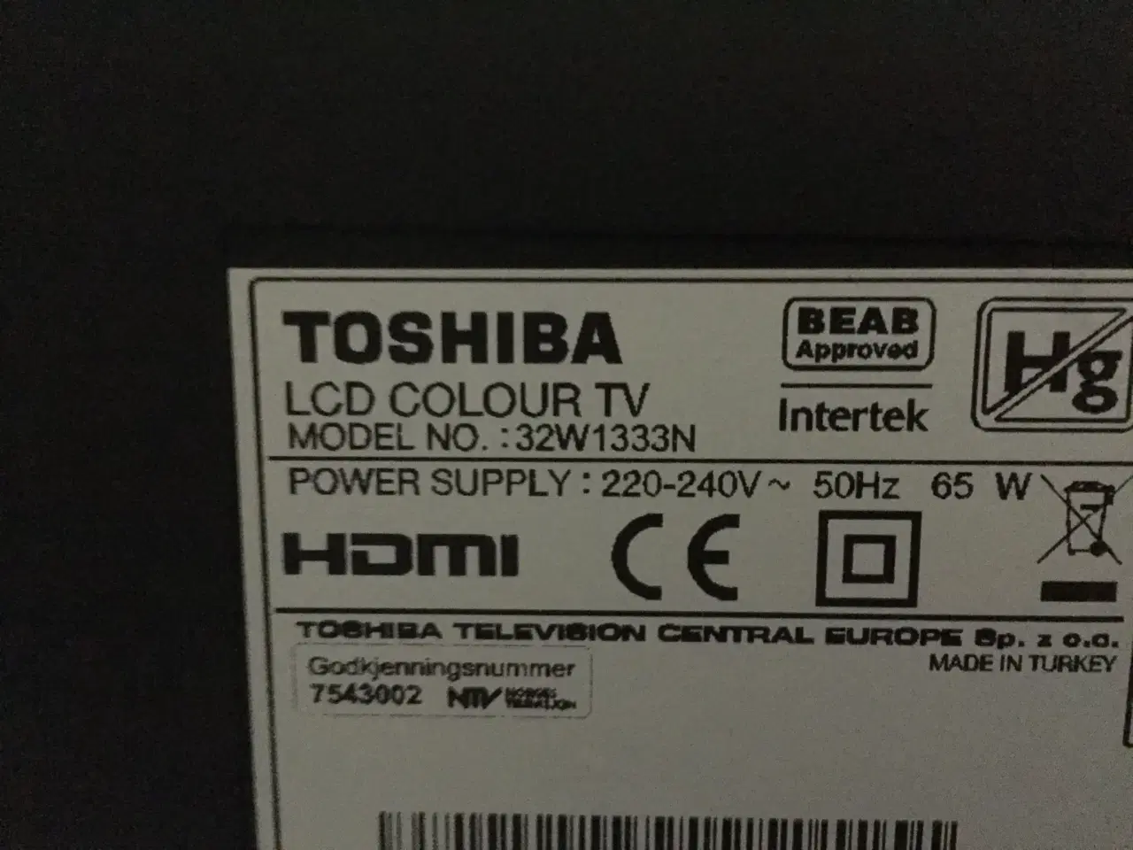 Billede 2 - Toshiba 32 lcd tv fuld Hd 
