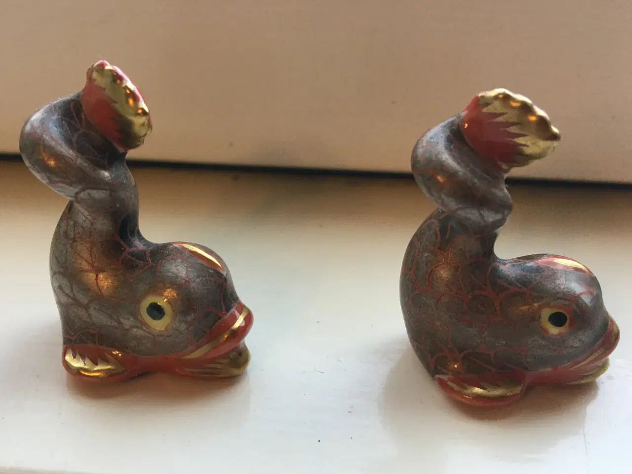 Billede 1 - To små fisk. Porcelæns figurer fra Ungarn