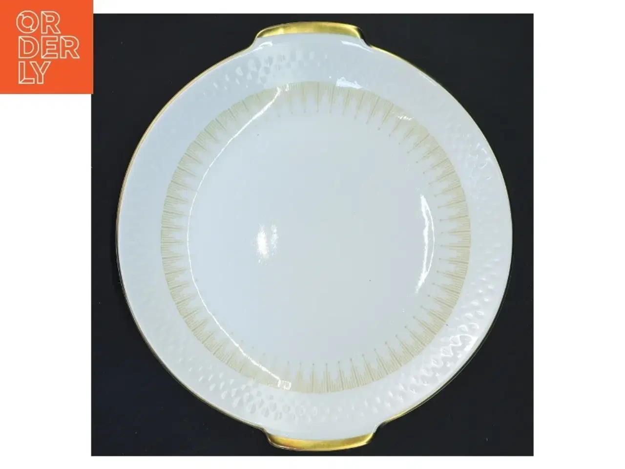 Billede 4 - Porcelænsfade med guldkant (str. Ø 20,5&ø28 cm)