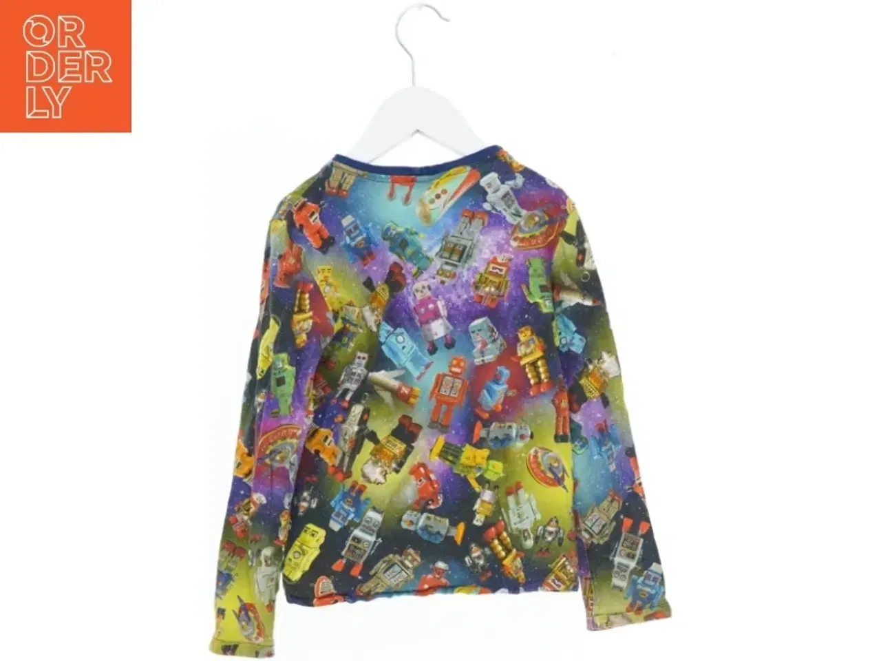 Billede 2 - Langærmet robottryk bluse (str. 104)