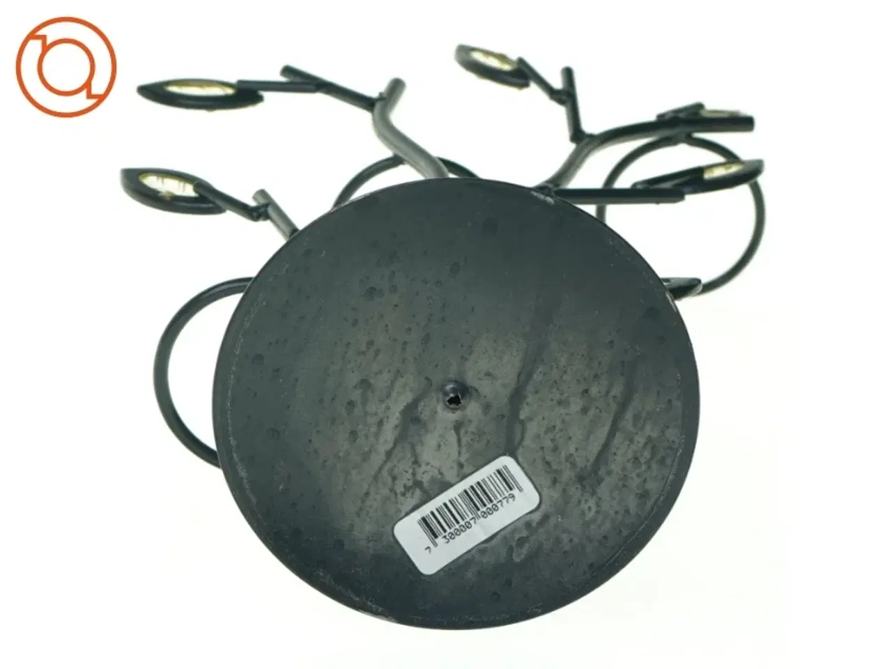 Billede 3 - Metal Lysestage Træ med lysegule facetslebede blade til fyrfadslys (str. 30 x 11 cm)