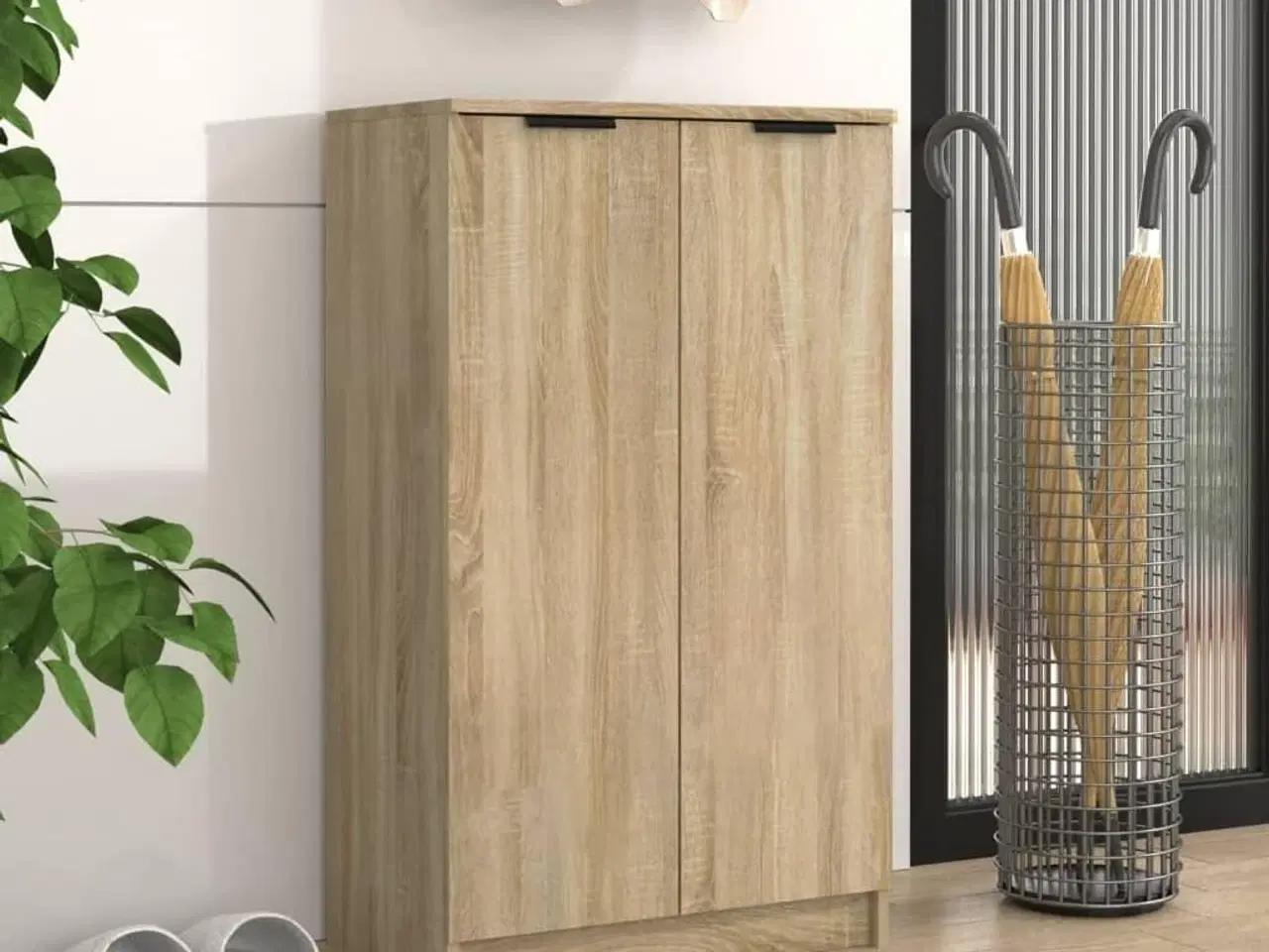 Billede 1 - Skoskab 59x35x100,5 cm konstrueret træ sonoma-eg