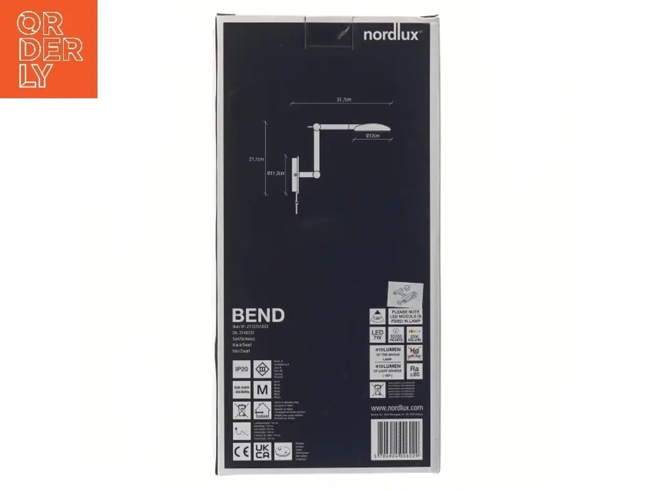 Billede 3 - Nordlux Bend LED væglampe fra Nordlux (str. 21,1x31,7 cm)