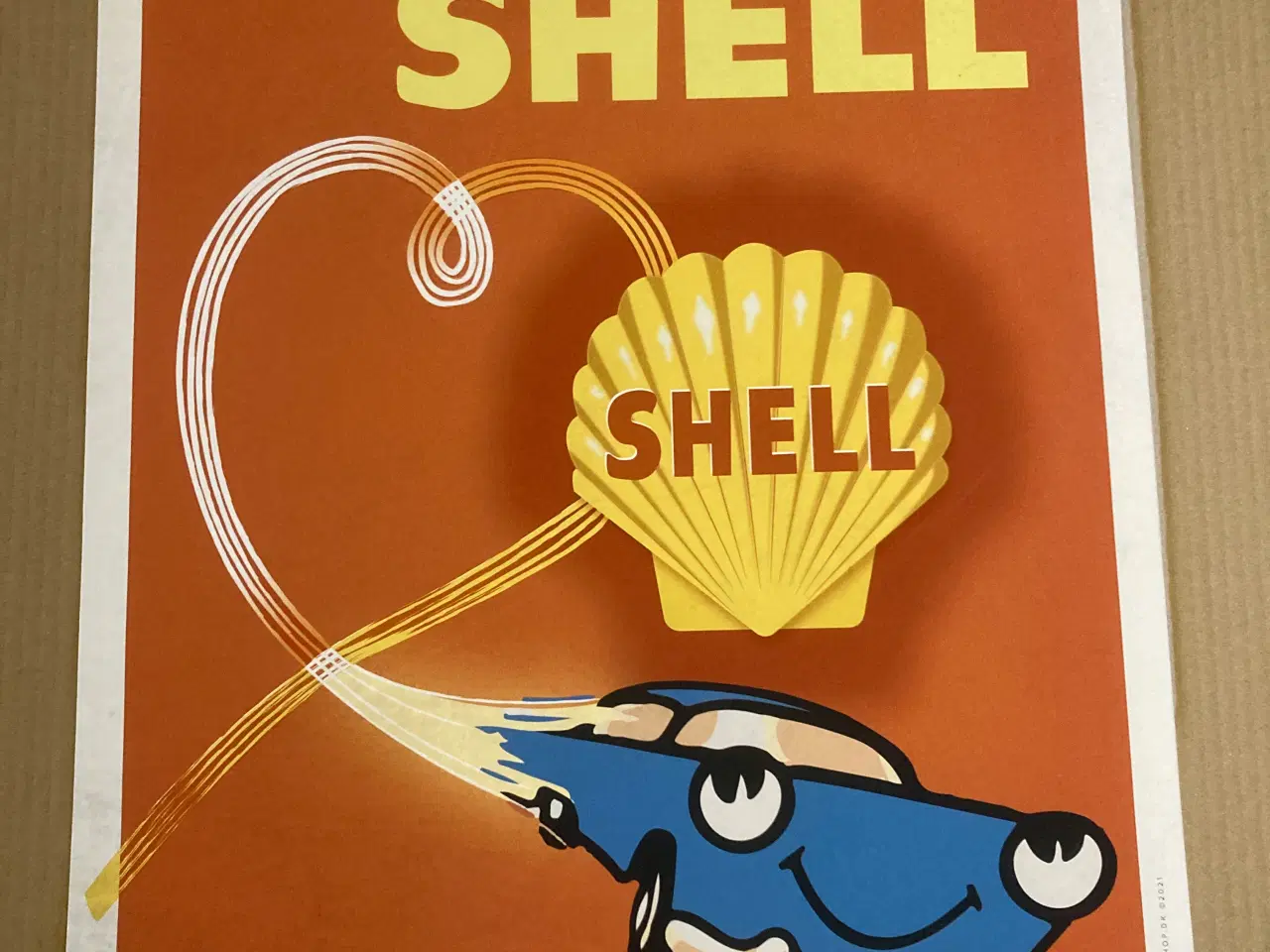 Billede 1 - Cars love Shell plakat 50x70 cm