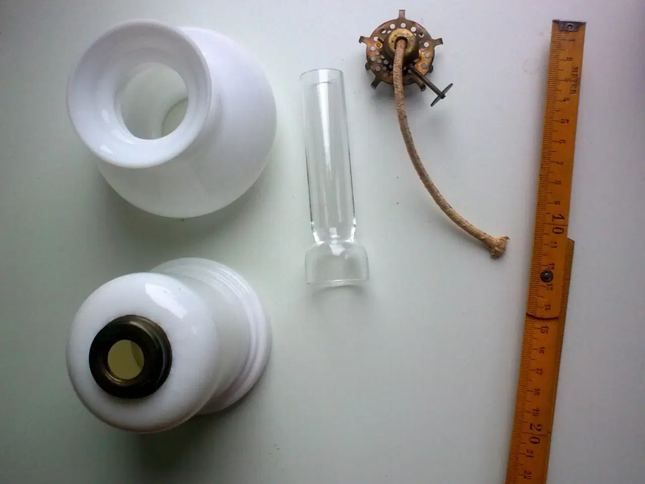 Billede 4 - Opaline ANTIK dansk Holmegaard lampe