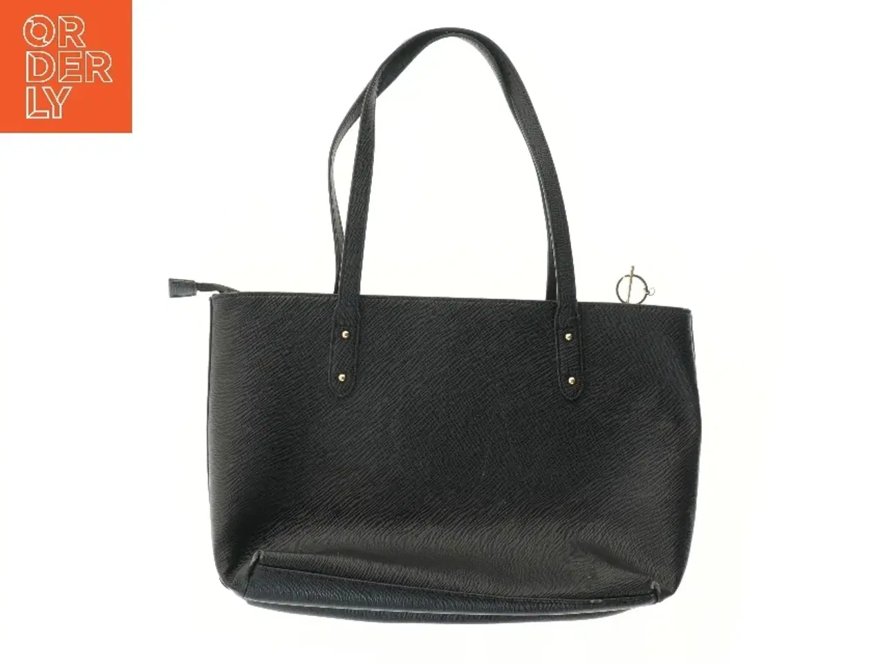Billede 2 - Stor sort skuldertaske fra Elle (str. 44x28 cm)