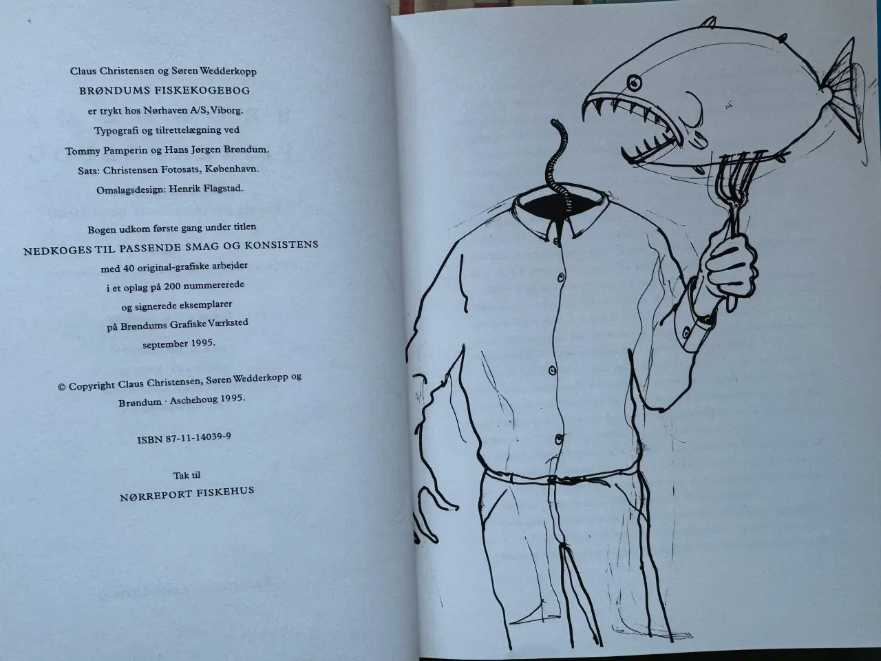 Billede 2 - BRØNDUMS FISKEKOGEBOG * Christensen & Wedderkopp