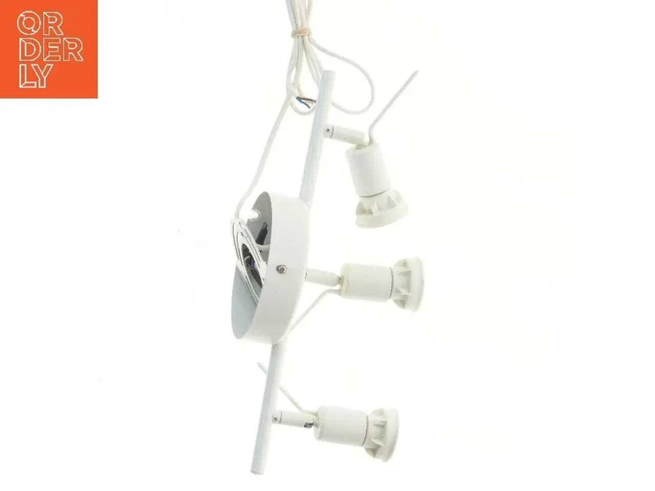 Billede 2 - Hvid LED Væglampe med tre spots (str. 36x13 cm)