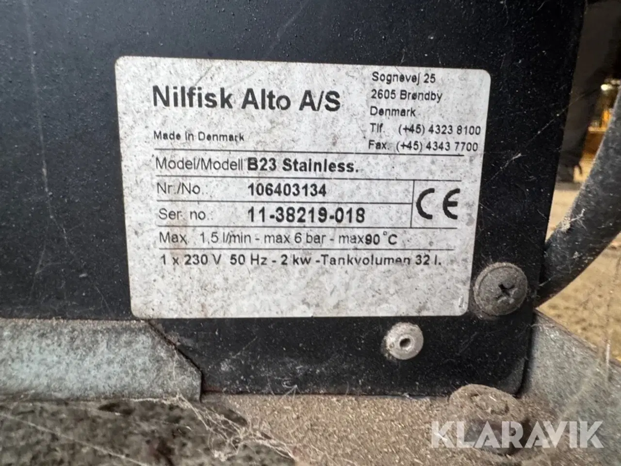 Billede 4 - Rensekar Nilfisk Alto B23 Stainless