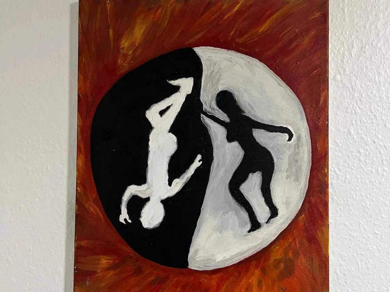 Billede 1 - “Yin & Yang – dansen mellem lys og mørke” maleri