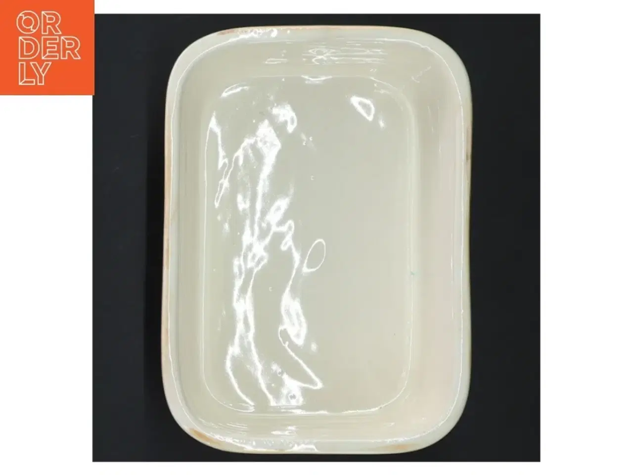 Billede 3 - Til Kærgården/smørbar Rektangulær keramikskål fra ELPA (str. 13,5 x. 10 cm)