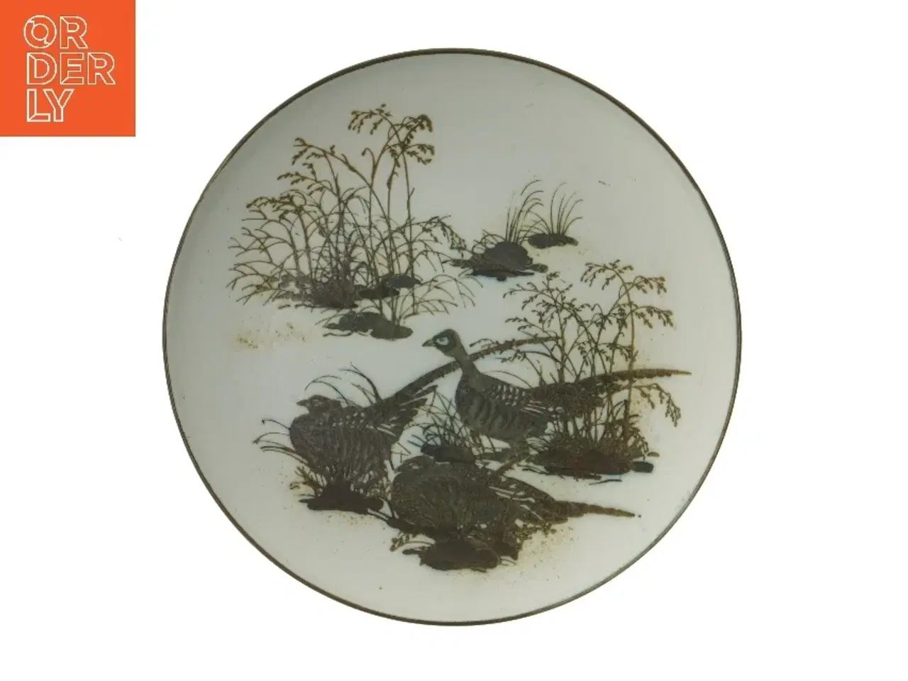 Billede 1 - Dekorativ skål med fuglemotiv fra Royal Copenhagen (str. Ø 25,5 cm)