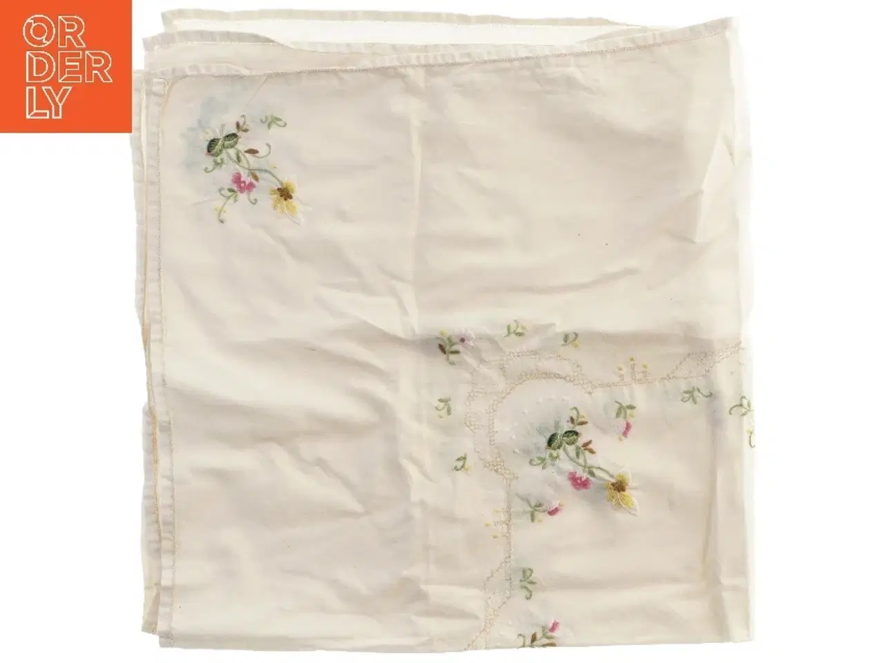 Billede 2 - Broderet dug (str. 80x82 cm)