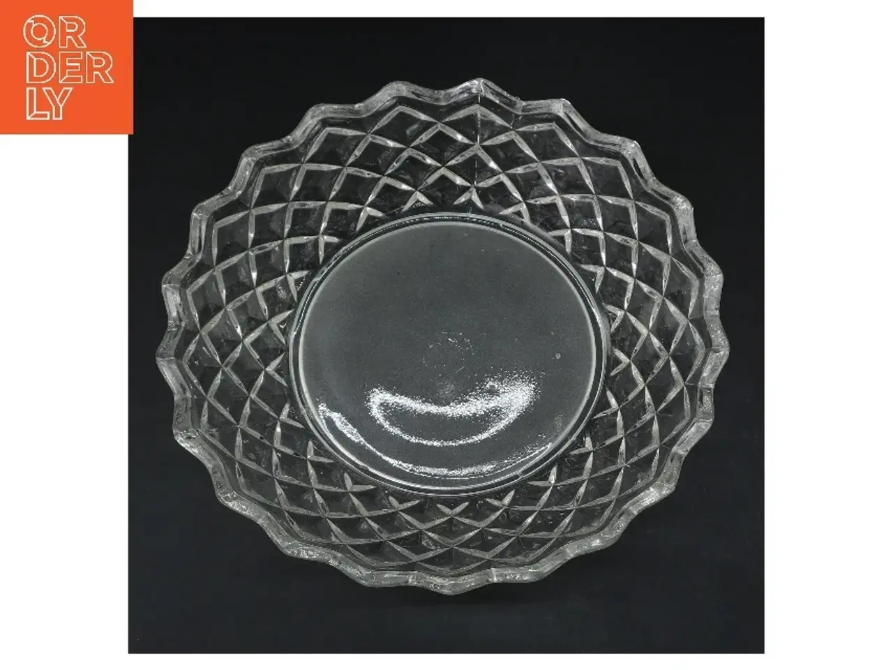 Billede 2 - Krystal skål med mønster (str. Ø 21 cm)