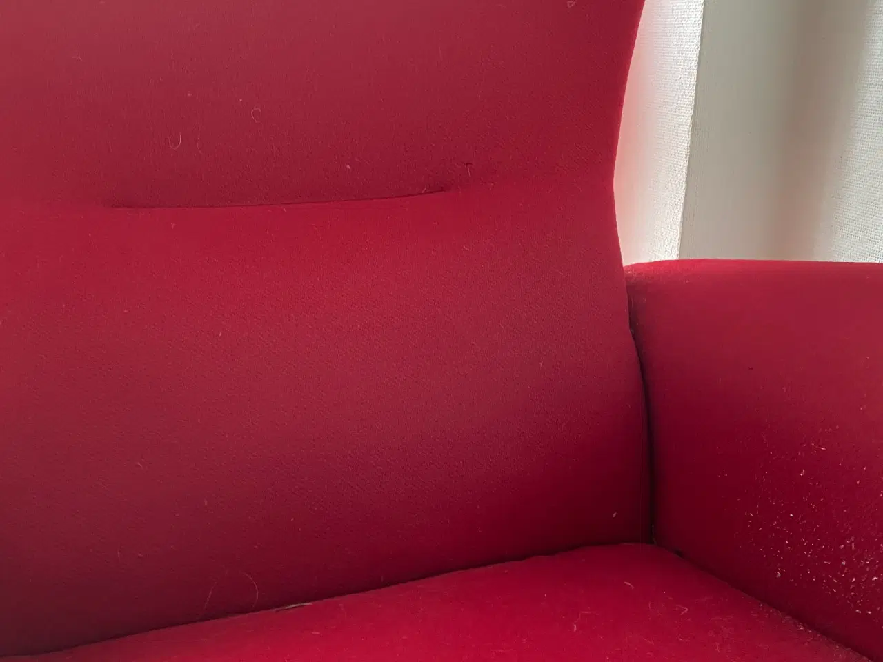 Billede 5 - Lænestol i rødt stof