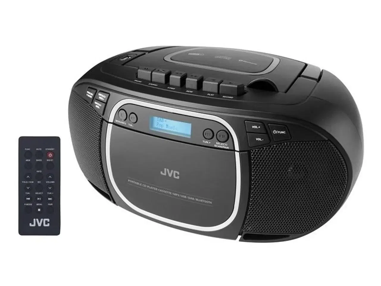 Billede 2 - DAB+ radio med CD og kassette – JVC RC‑E561B i sort