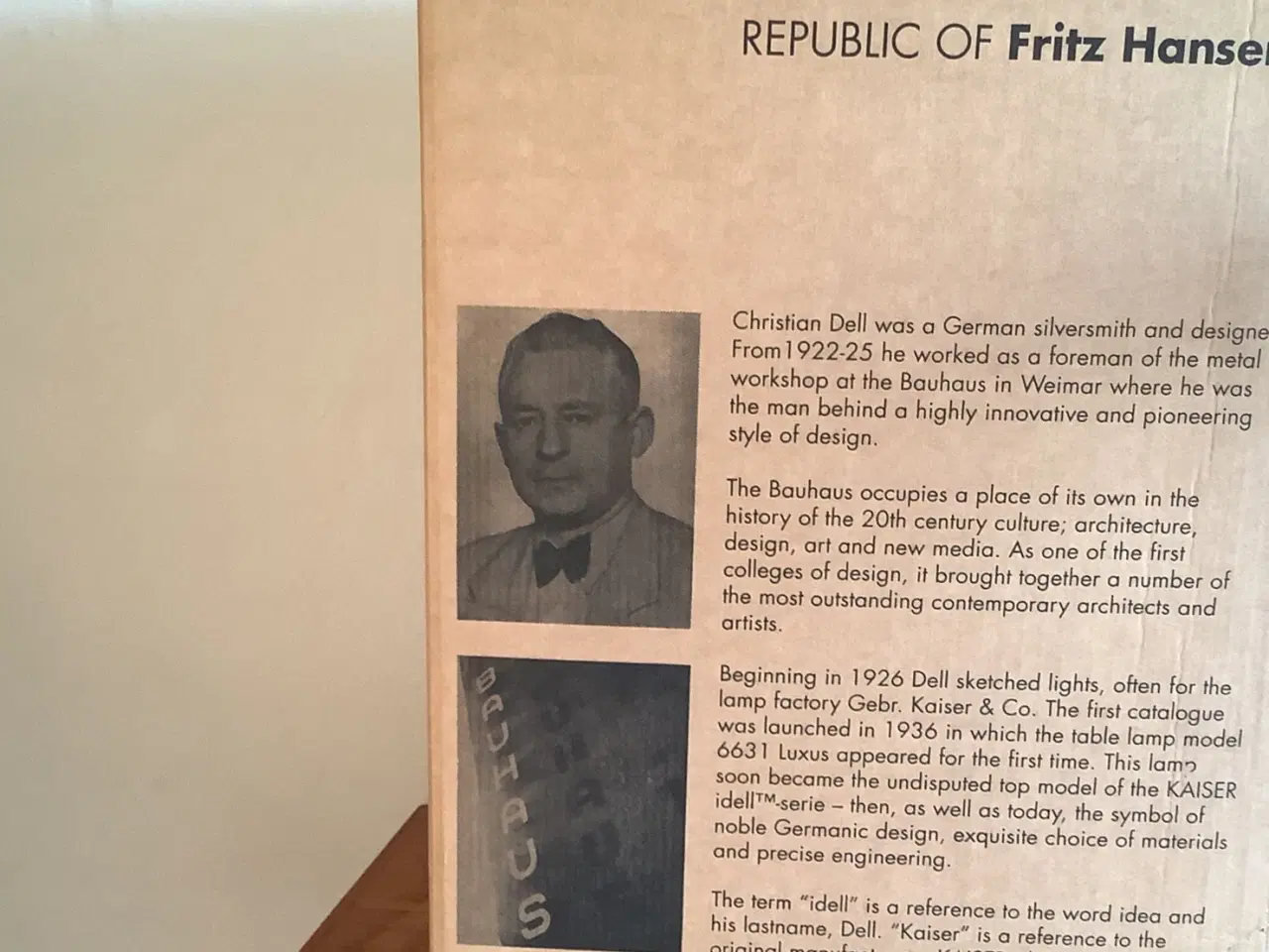 Billede 1 - Kaiser idell bordlampe