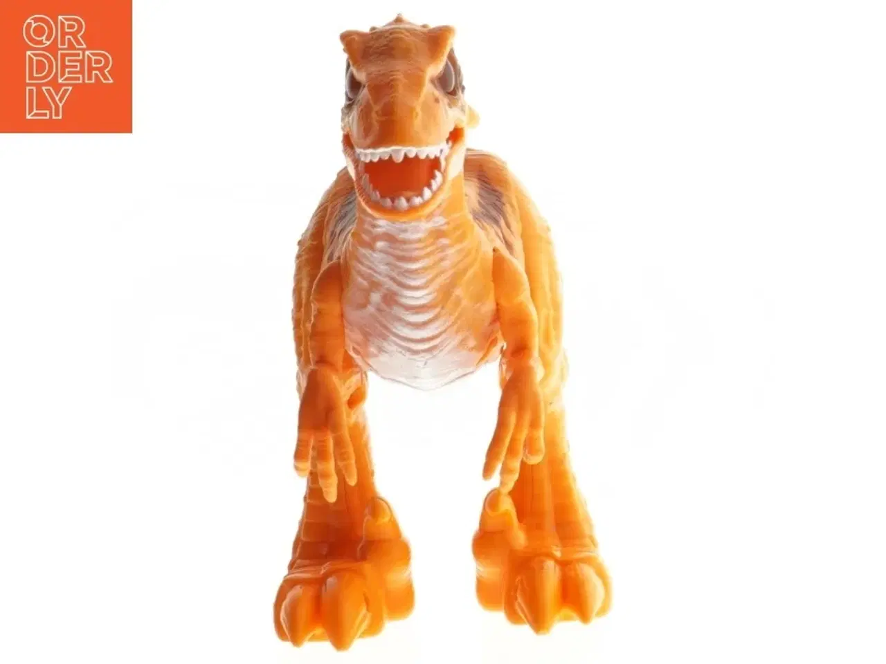 Billede 2 - Orange dinosaur legetøj (str. 27 cm)