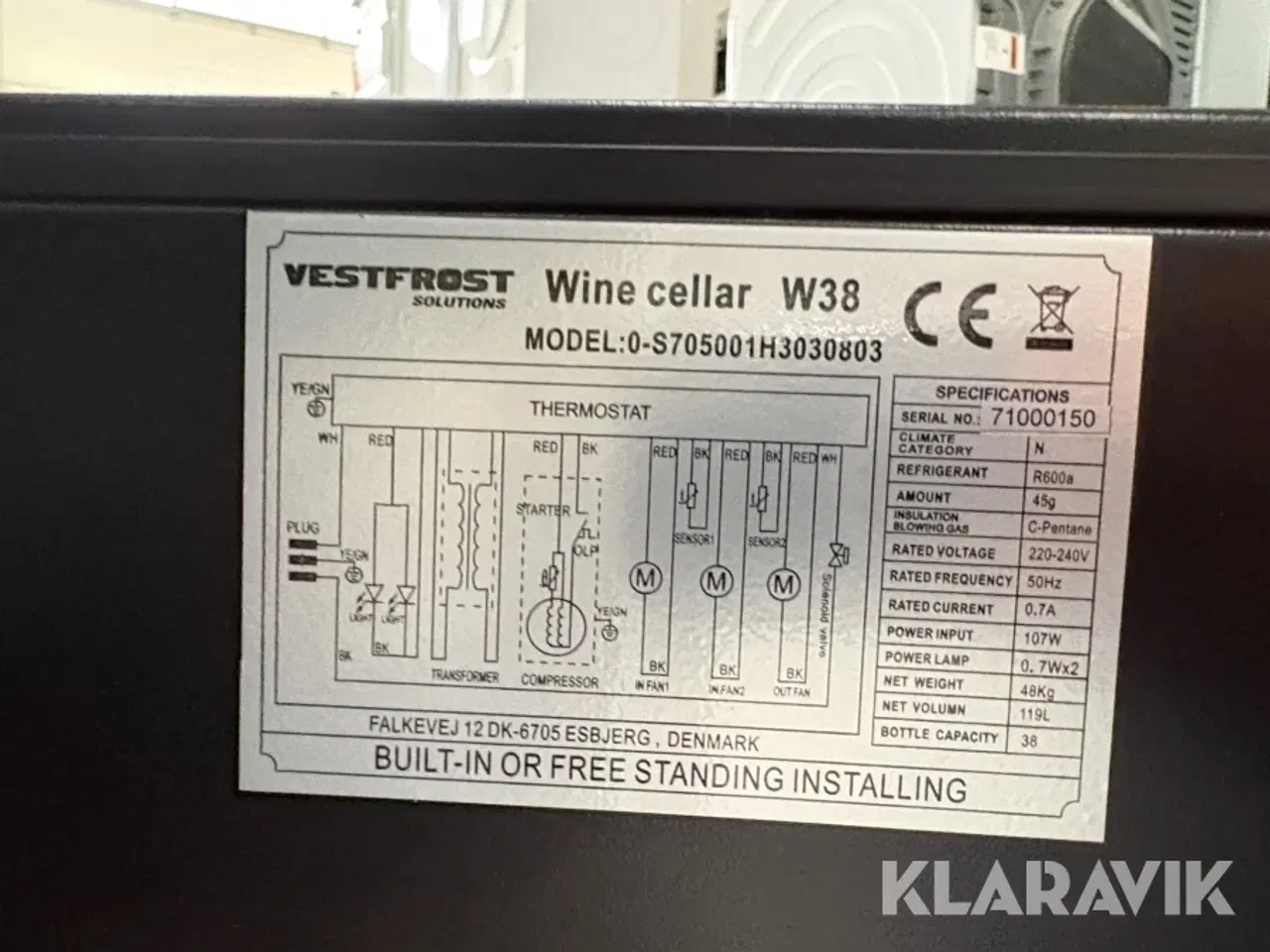 Billede 11 - Vinkøleskab Vestfrost W38