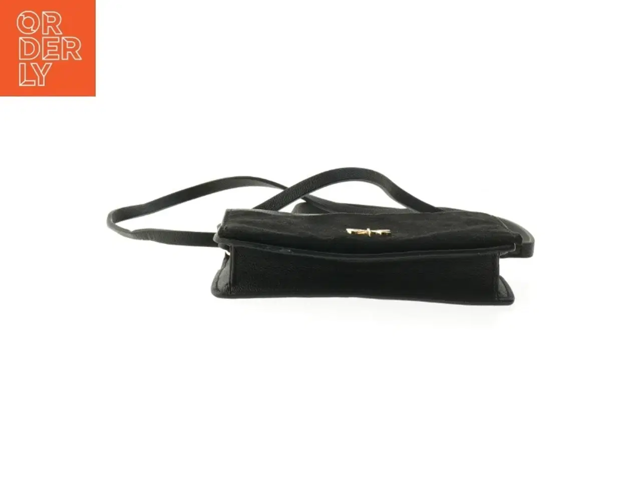 Billede 3 - Sort skuldertaske med gulddetalje fra H&M (str. 11x17x4 cm)