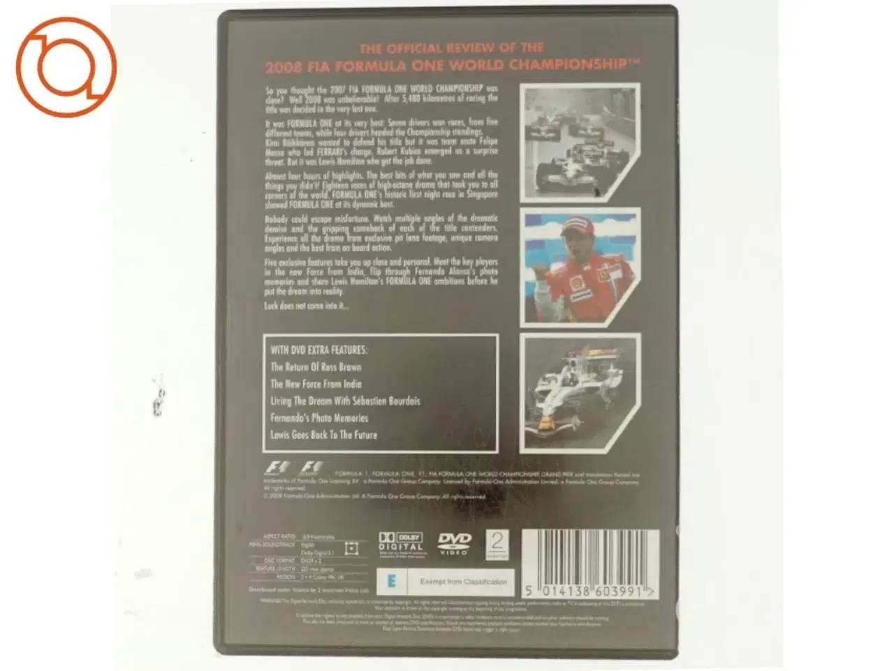 Billede 3 - Formula 1 - The official review of the 2008 FIA Championship (DVD)