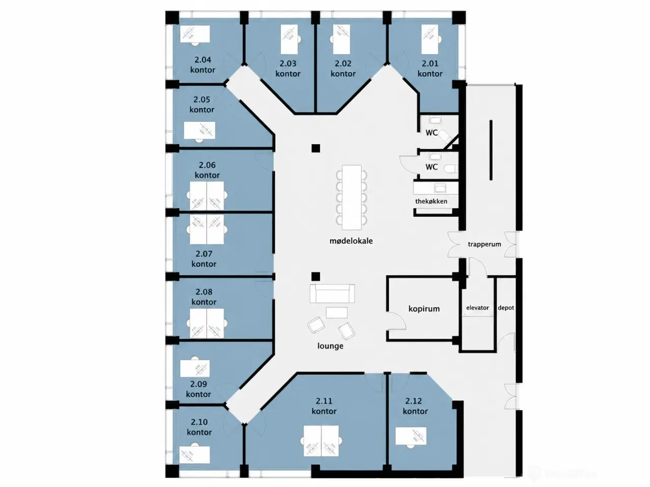 Billede 14 - EasyOffice Randers. Lille Voldgade -lokale 2.01
