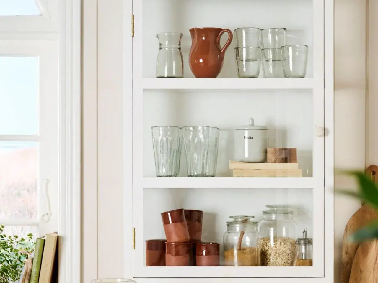 Billede 2 - Gilleleje Vægskab med 3 Hylder & Glassider