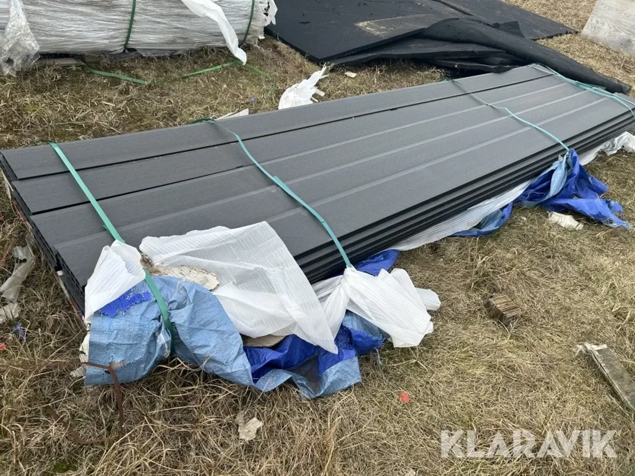 Billede 1 - Kompositbrædder Kirkedal Fer og not, sort 26styk