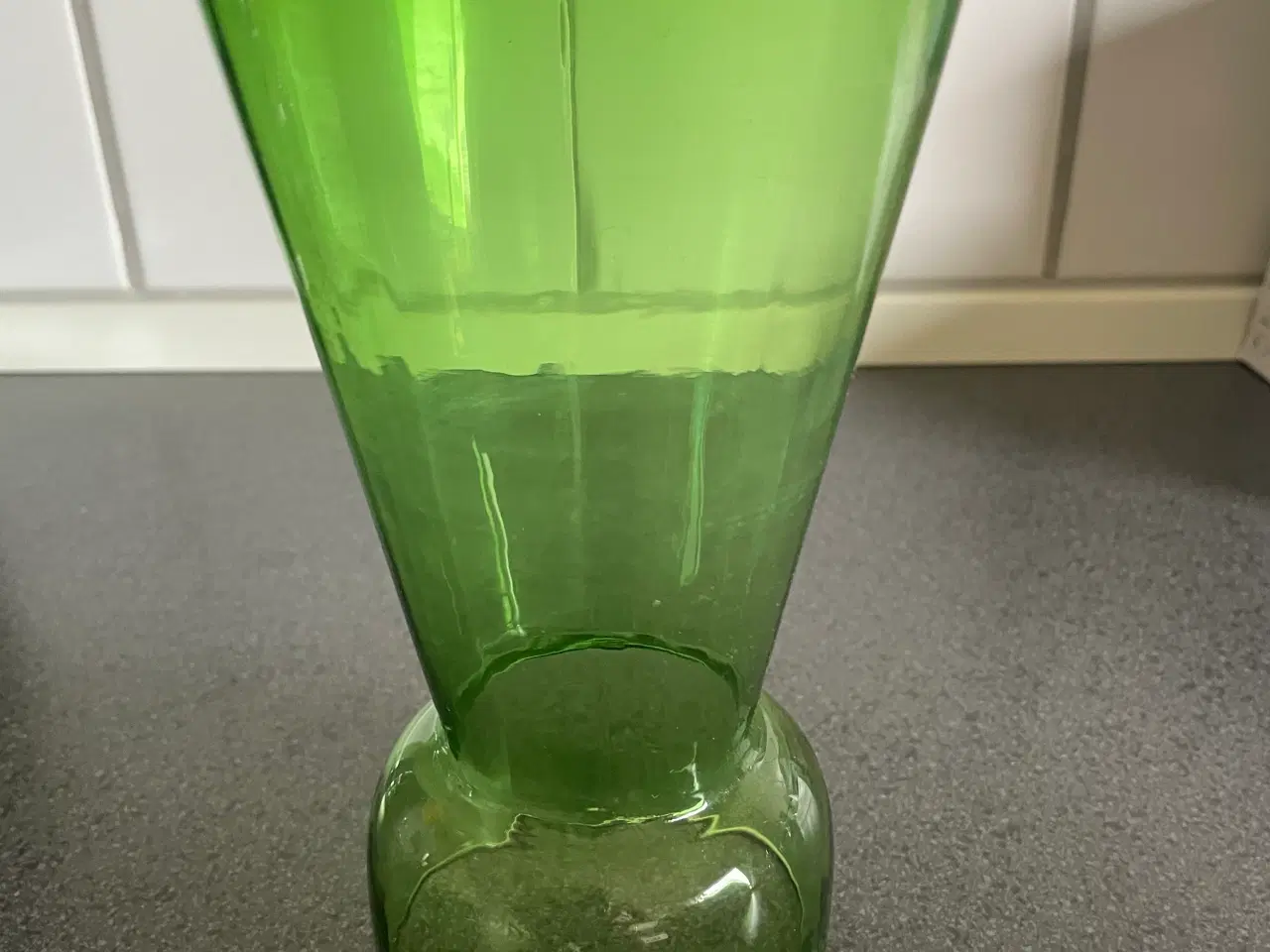 Billede 3 - Gammelt grønt hyacint glas