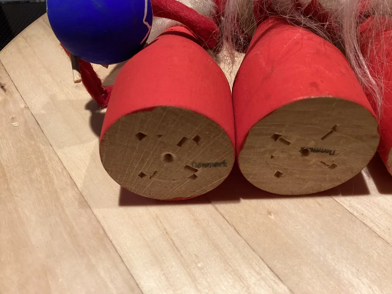 Billede 5 - 4 håndlavet nisser- nisse orkester, dansk