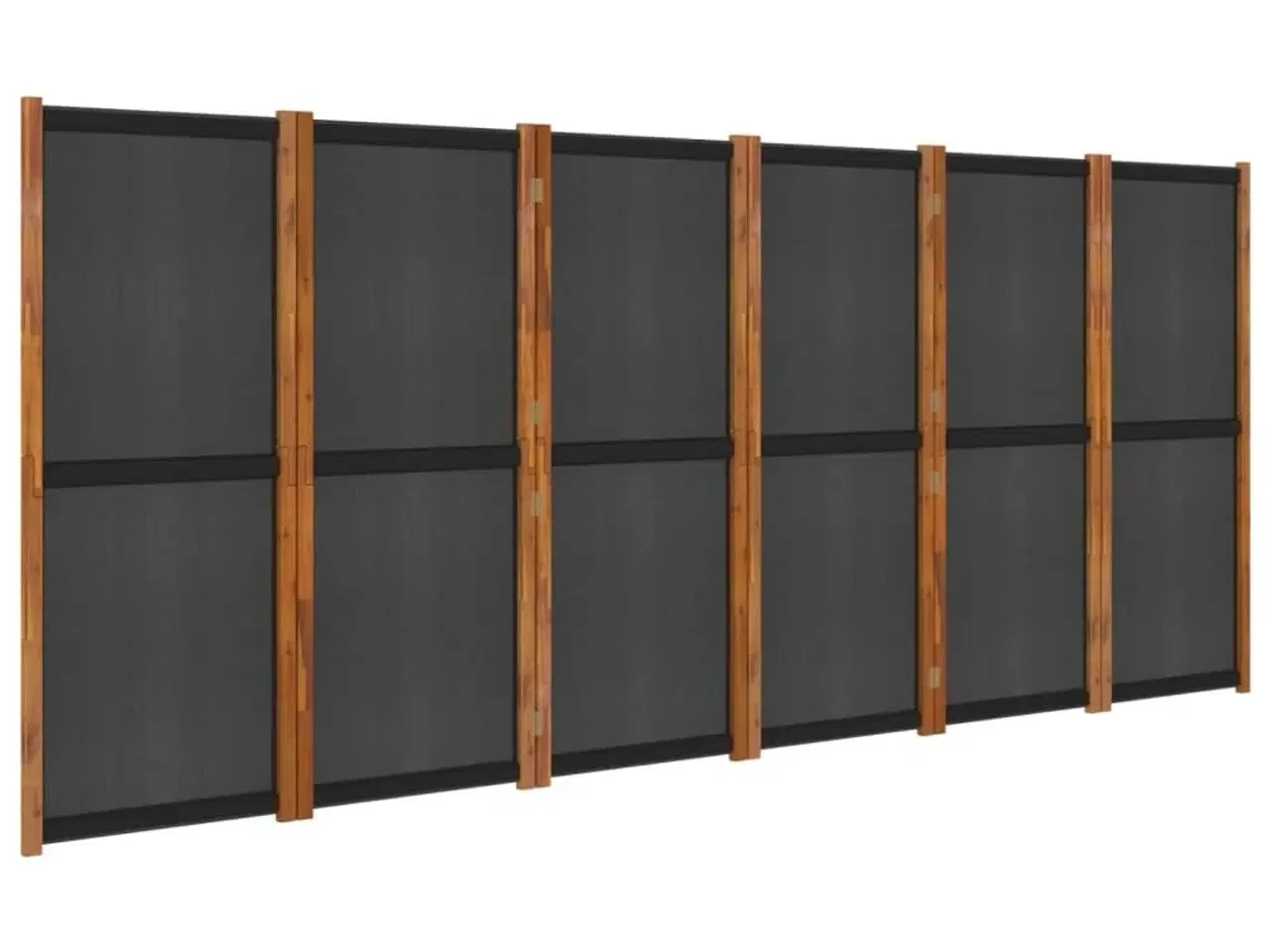 Billede 2 - 6-panels rumdeler 420x180 cm sort