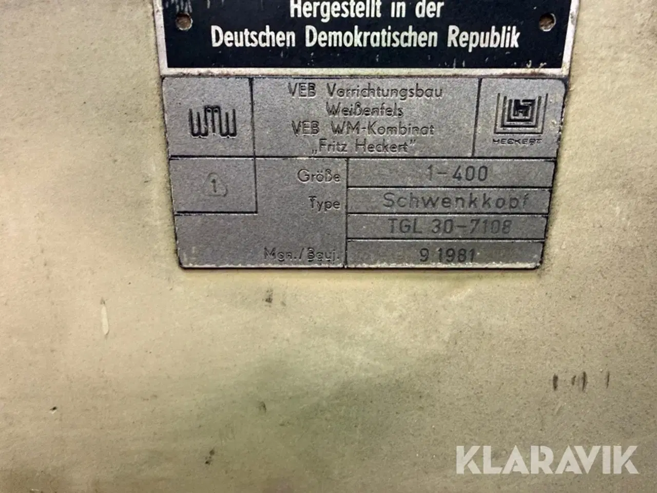 Billede 4 - Svejse-/opspændingssæt fra VEB Vorrichtungsbau VEB TGL 30-7108