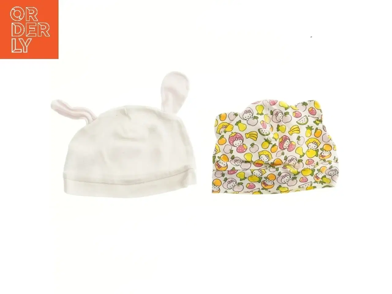 Billede 2 - Babyhuer med dyremotiv og frugtprint (str. 16 cm)