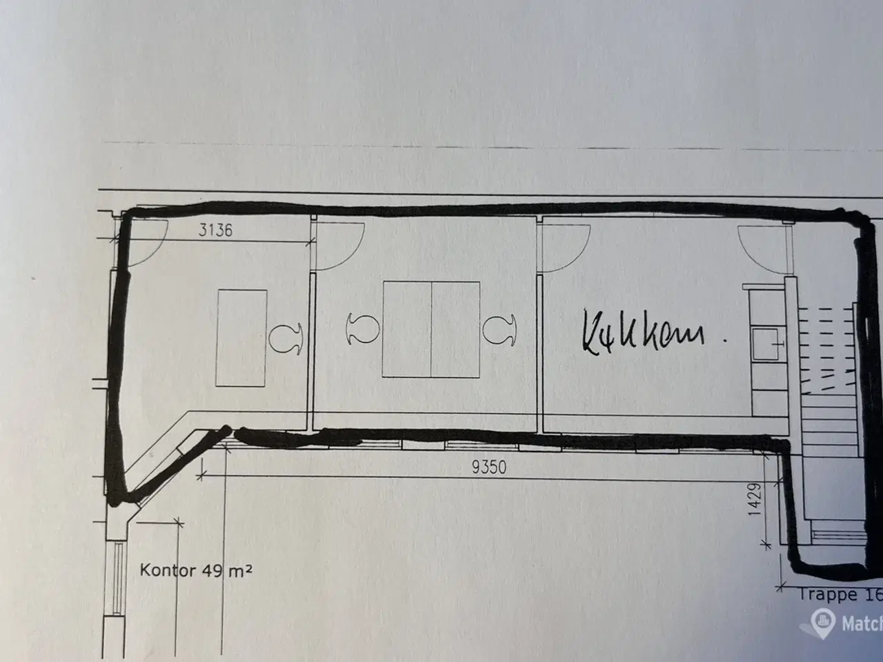 Billede 10 - Lyse kontor på 49 kvm i Hellerup.