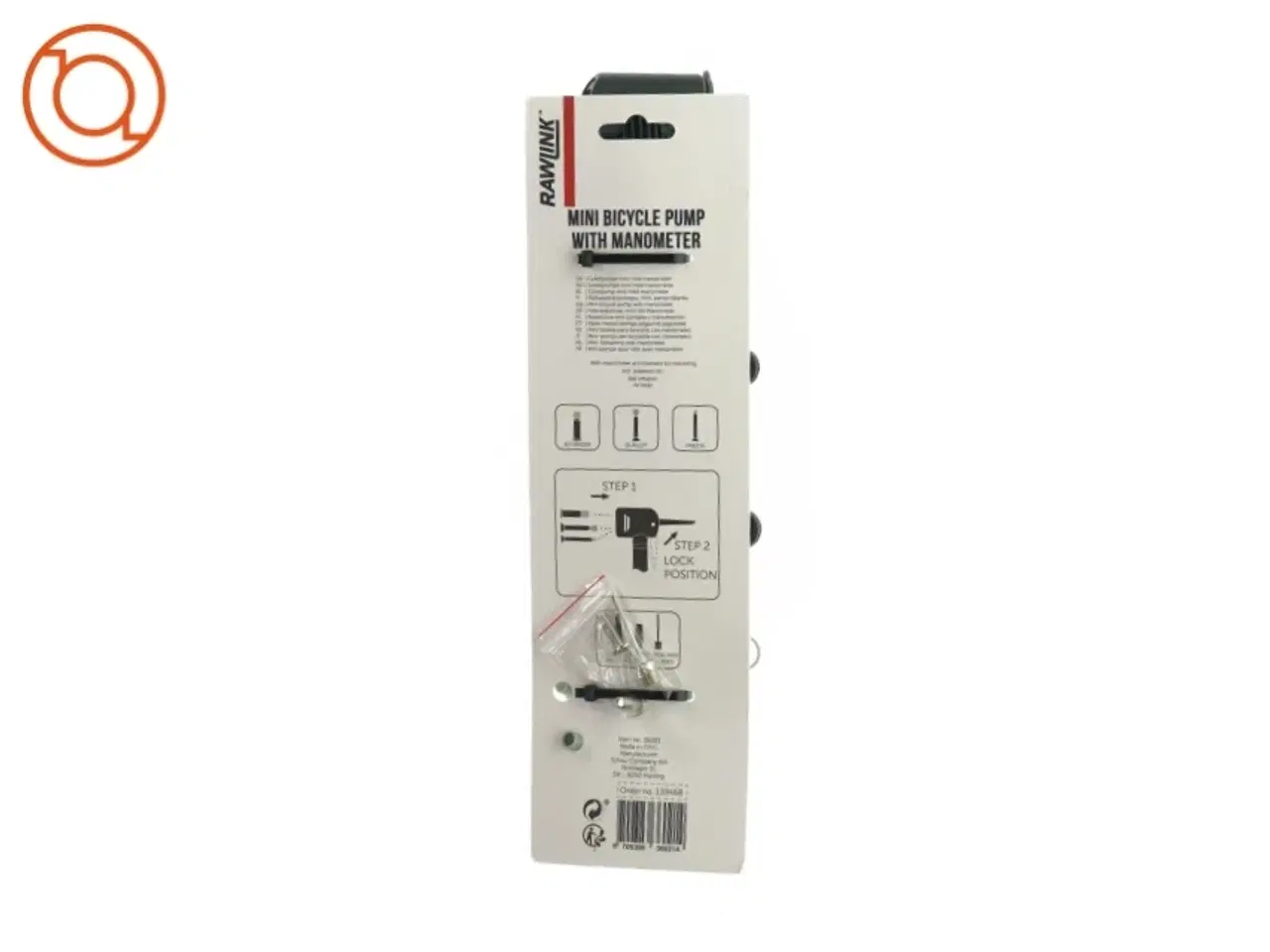 Billede 2 - Mini cykelpumpe med manometer fra Rawlink (str. 28 cm)