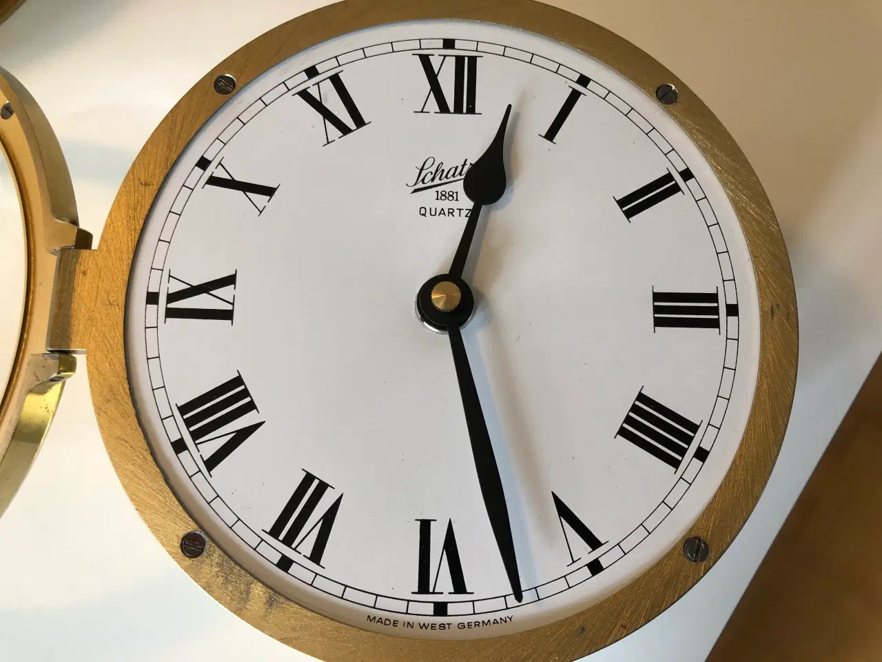 Billede 6 - Flot skibsur og barometer sæt i messing fra Schatz