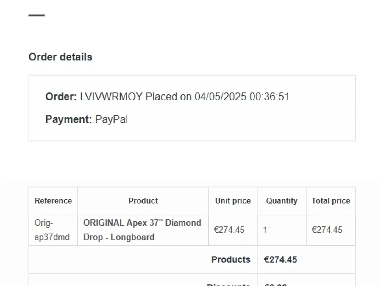 Billede 5 - Original Apex Diamond drop 37” Longboard