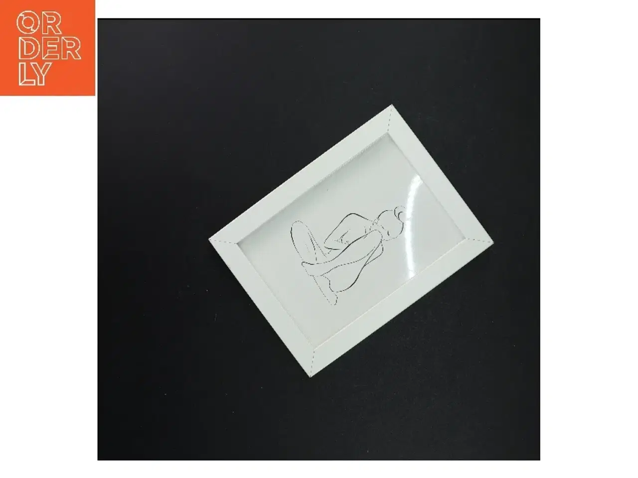 Billede 1 - Hvid billedramme med illustration fra Billedramme (str. 20 x 15 cm)