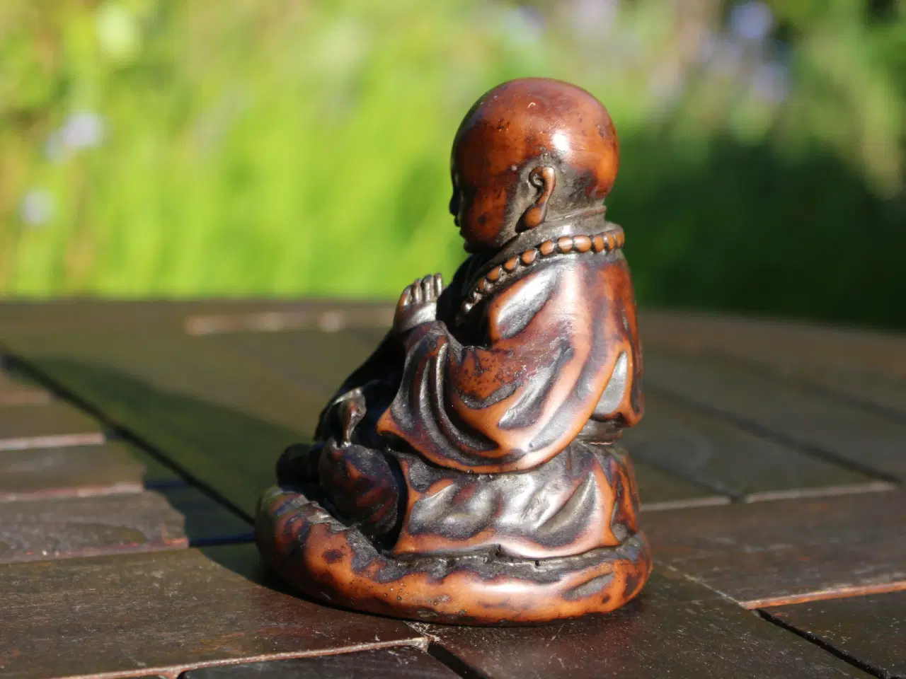 Billede 4 - Buddha figur af rødlig sten