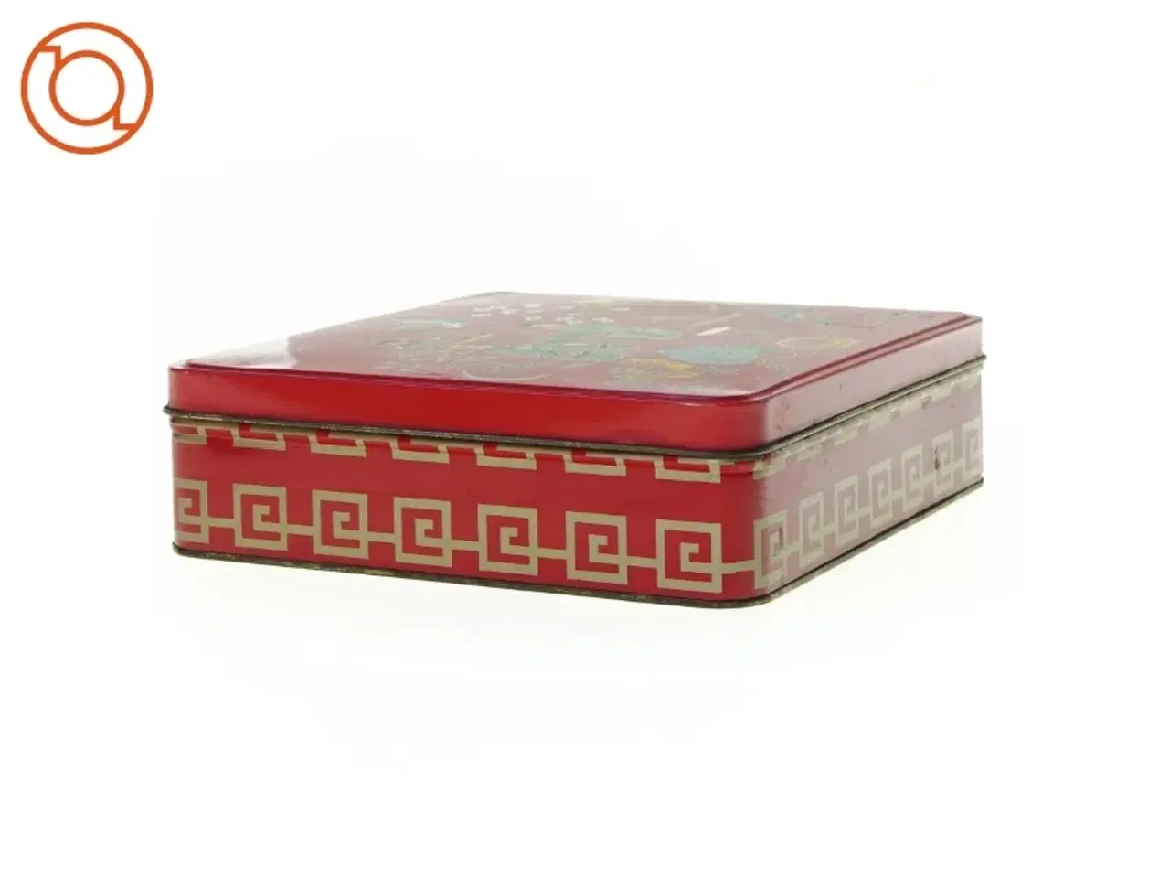 Billede 2 - blikdåse med asiatisk motiv (str. 22 x 23 cm)