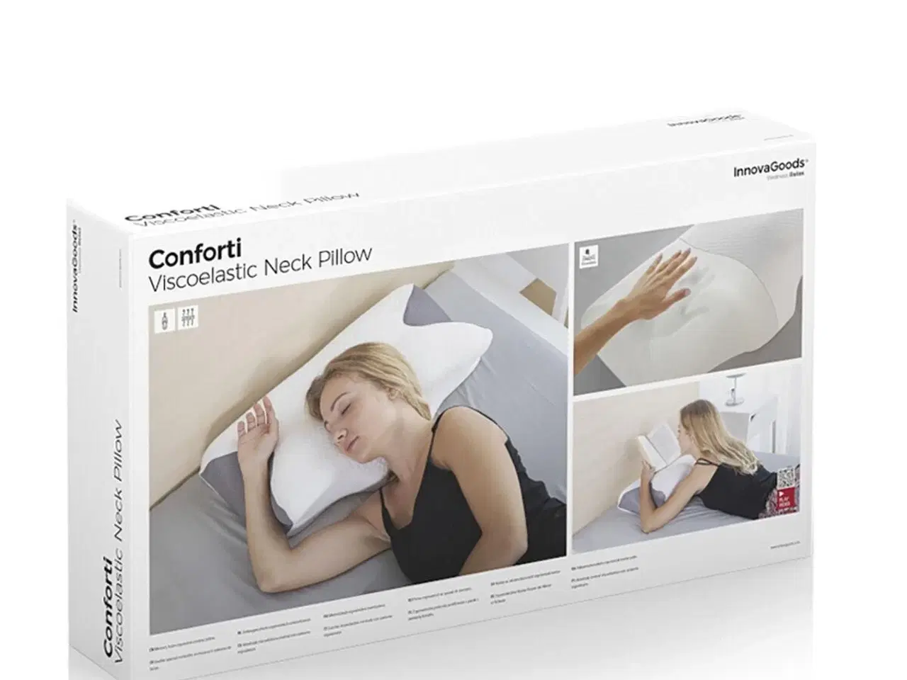 Billede 2 - Nakkepude med memory foam - Conforti (hvid/grå)