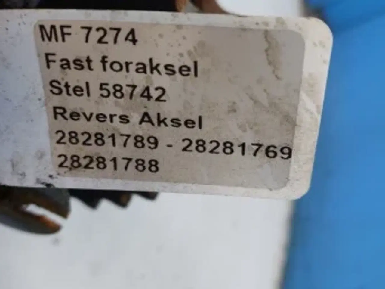 Billede 2 - Massey Ferguson 7274 Aksel 28281789